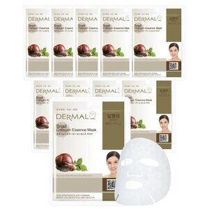 Snail Collagen Essence Facial Mask Sheet 23g Pack of 10 - Skin Regenerating & Tr